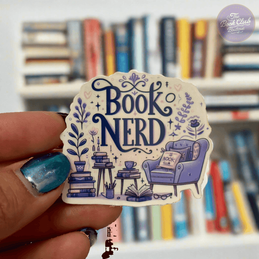 Book Nerd waterproof sticker